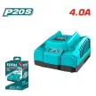 Total Lítium-ion akkumulátor töltő 4,0Ah - 20V/P20S - Industrial