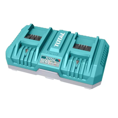 Total Lítium-ion akkumulátor töltő 2 portos 8,0Ah - 20V/P20S - Industrial