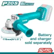 TOTAL Sarokcsiszoló 115mm - 9000prn/20V/P20S (Akku nélkül)