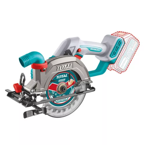 TOTAL Kézi Körfűrész 140mm - 6300prn/20V/P20S (Akku nélkül)