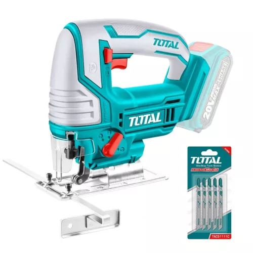 TOTAL Szúrófűrész, dekopír - 2400prn/20V/P20S/2-7,5Ah (Akku nélkül)