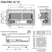 Fiókcsúszó FDS-PRO 18 HD A duplafalú fiókoldal 500mm Antracit 60kg Fém
