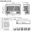 Fiókcsúszó FDS-PRO 18 HD B duplafalú fiókoldal 550mm Antracit 60kg Fém