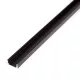 LED aluminium profil sín - 2000 x 17 x 8 mm - U profil - fekete
