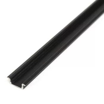   LED aluminium profil sín - 2000 x 23(17) x 8 mm - süllyeszthető U profil - fekete