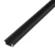LED aluminium profil sín - 2000 x 23(17) x 8 mm - süllyeszthető U profil - fekete