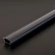 LED aluminium profil sín - 2000 x 23(17) x 8 mm - süllyeszthető U profil - fekete