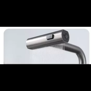   Gamma Rotary Mosogató Csaptelep - Kihúzható, 3 Funkciós Zuhanyfejjel, Matt Fekete