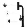 Gamma Rotary Mosogató Csaptelep - Kihúzható, 3 Funkciós Zuhanyfejjel, Matt Fekete