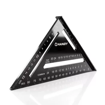 Derékszögű vonalzó és szögmérő -18,5 cm -fém