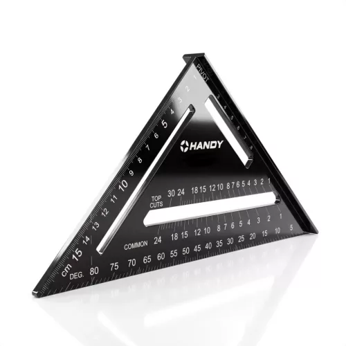 Derékszögű vonalzó és szögmérő -18,5 cm -fém
