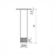Szekrényláb 323H60 60mm állítható láb horganyzott 230kg