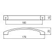 Fogantyú 106-160 160 Matt Aluminium Fém