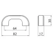 Fogantyú RF S30-82 64mm Lakozott Fenyő Fa