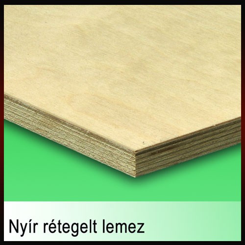Rétegelt lemez  NYÍR   3x1525x1525mm BB/CP