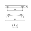 Fogantyú 102-128 128 Matt Aluminium Fém