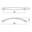 Fogantyú 132-160 160 Matt Aluminium Fém