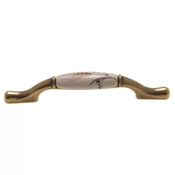 Fogantyú M17.01.81.04 96/128mm Antikolt Bronz-Búzakalász