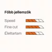 "Berner" Lefelé szaggató fűrészlap HCS 2,5/75mm, 1,35mm, fához, WOODline Top