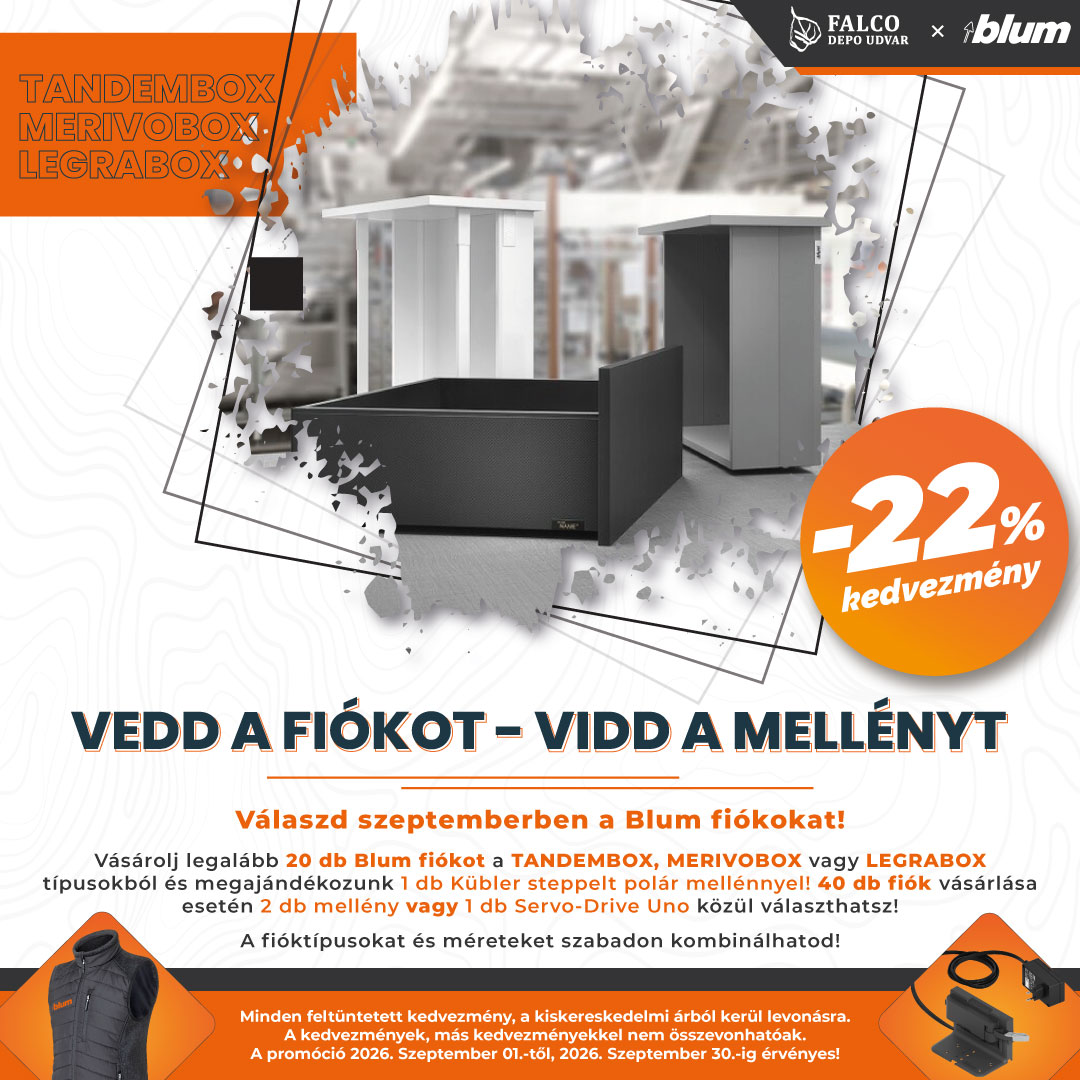 Blum szeptemberi BOX promóció – vásároljon fiókokat, és válasszon értékes ajándékot!